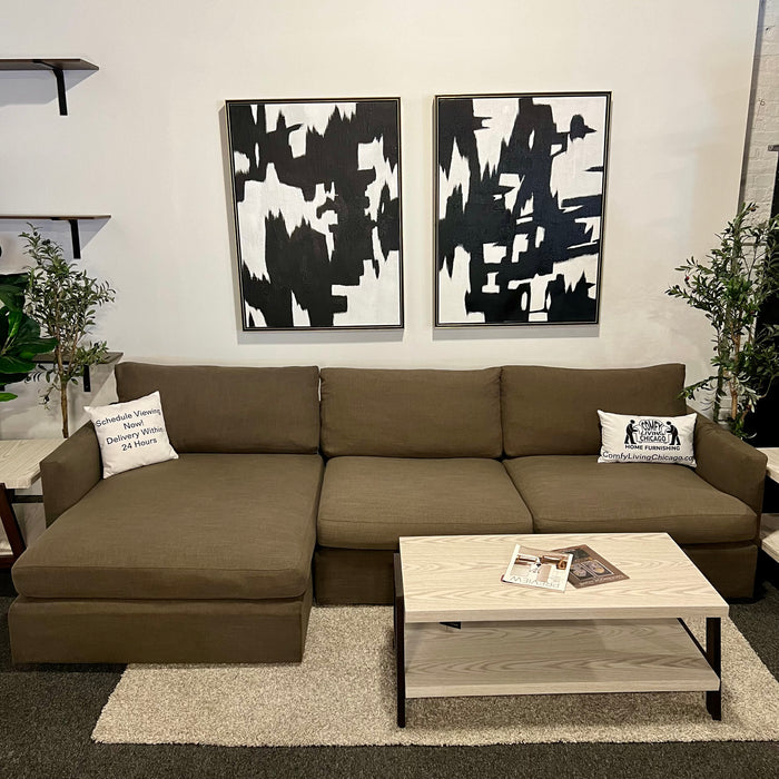 Crate and Barrel Lounge Two Piece Sectional in Gray