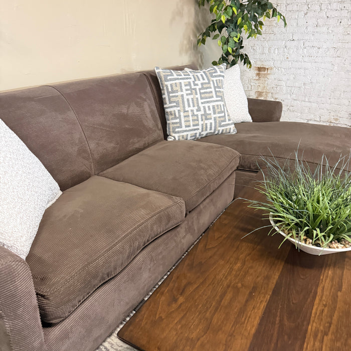 Crate and Barrel Sectional in Taupe