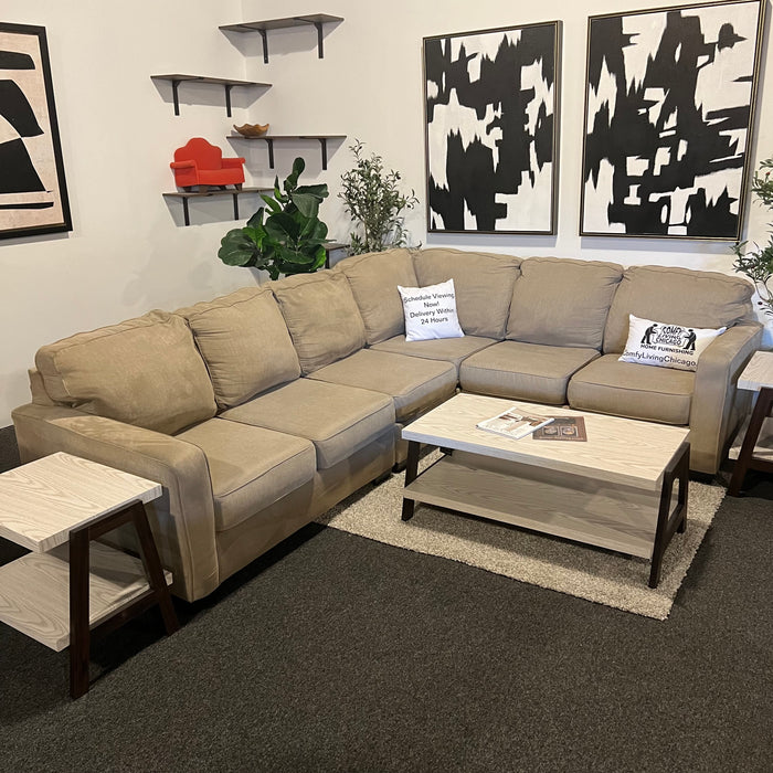 Ashley Cream Modular Lucina Corner Sectional Couch