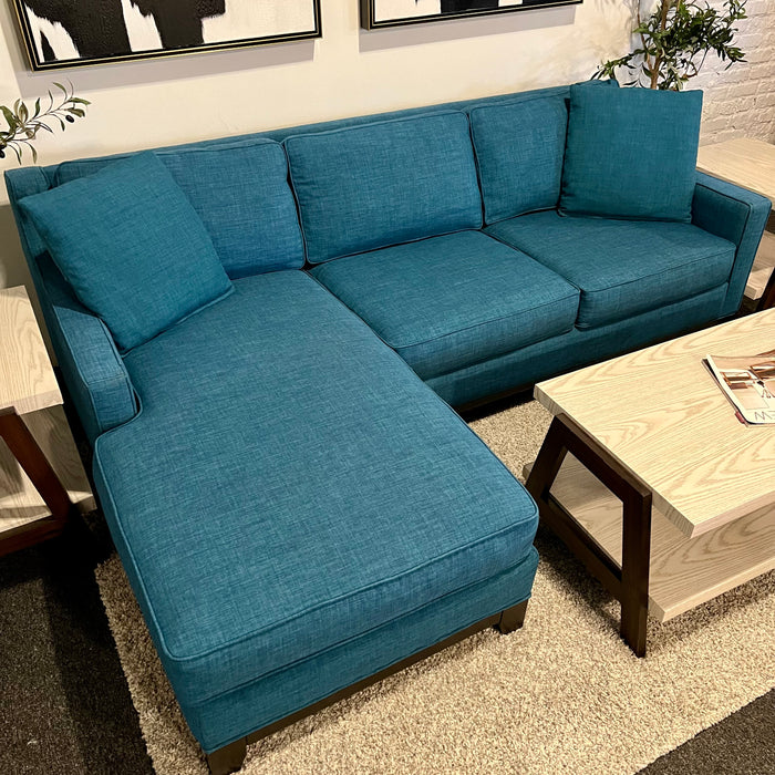 Jonathan Louis Sectional Couch with Reversible Chaise in Blue