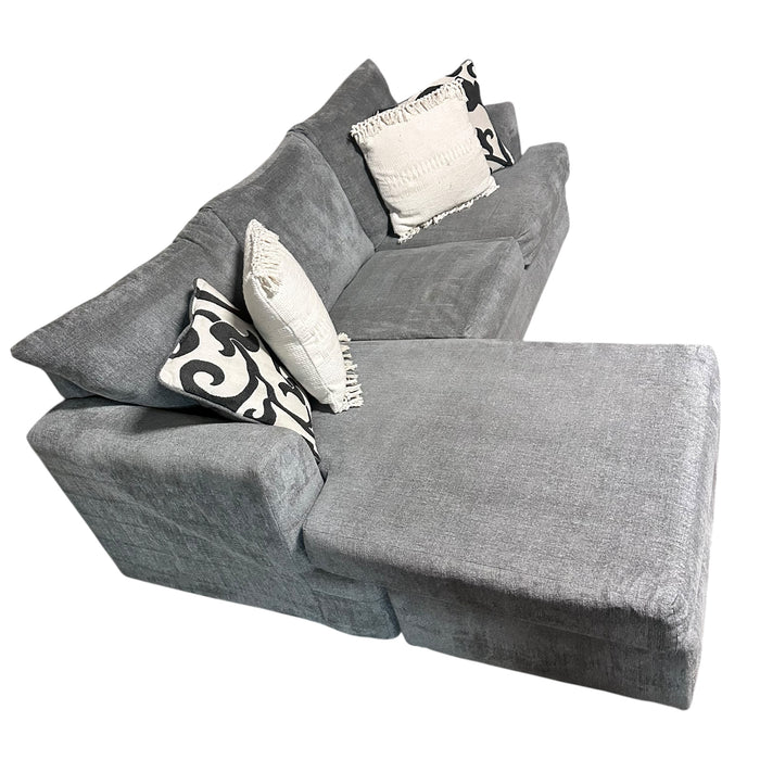 Gray Sectional with Reversible Chaise