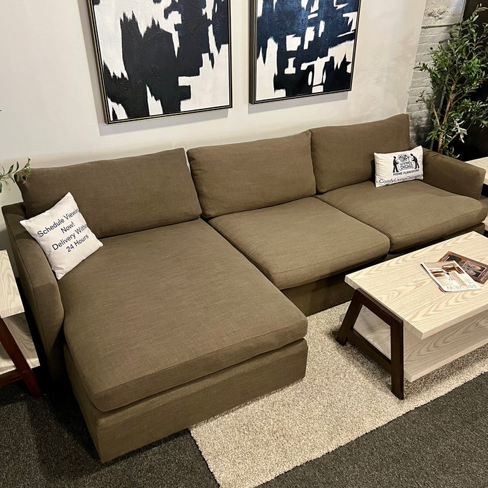 Crate and Barrel Lounge Two Piece Sectional in Gray