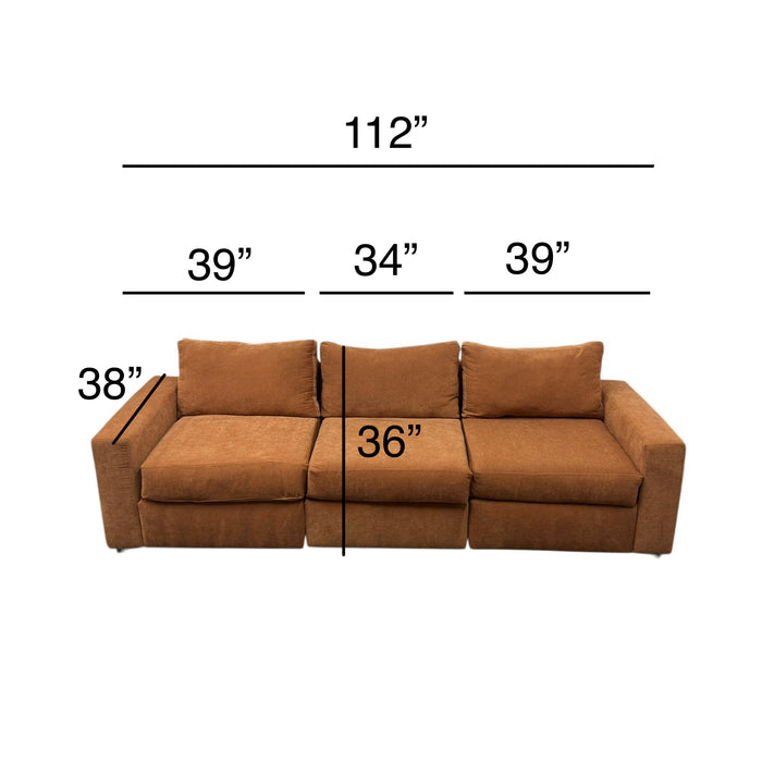 Modular Orange Sofa - Made in Chicago