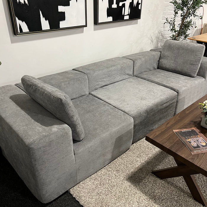 Modular Gray Three Seater Foam Couch