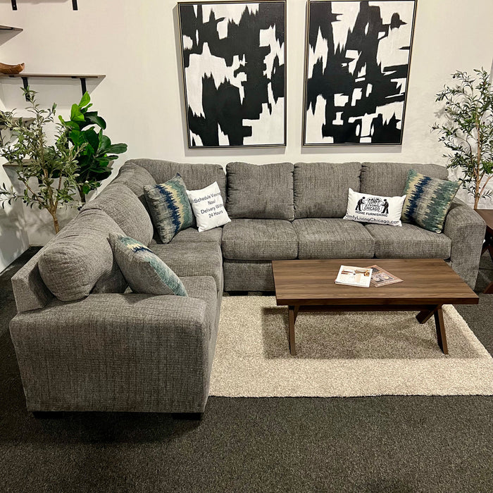 Two Piece Corner Sectional in Gray