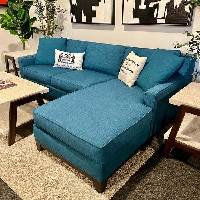 Jonathan Louis Sectional Couch with Reversible Chaise in Blue