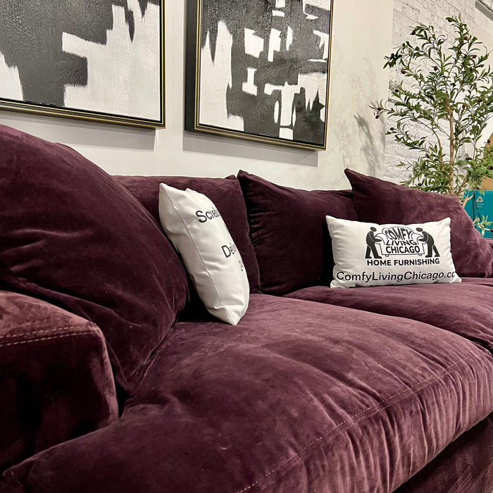 Lovely Purple Jonathan Louis Deep Sofa / Couch