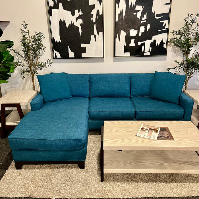 Jonathan Louis Sectional Couch with Reversible Chaise in Blue