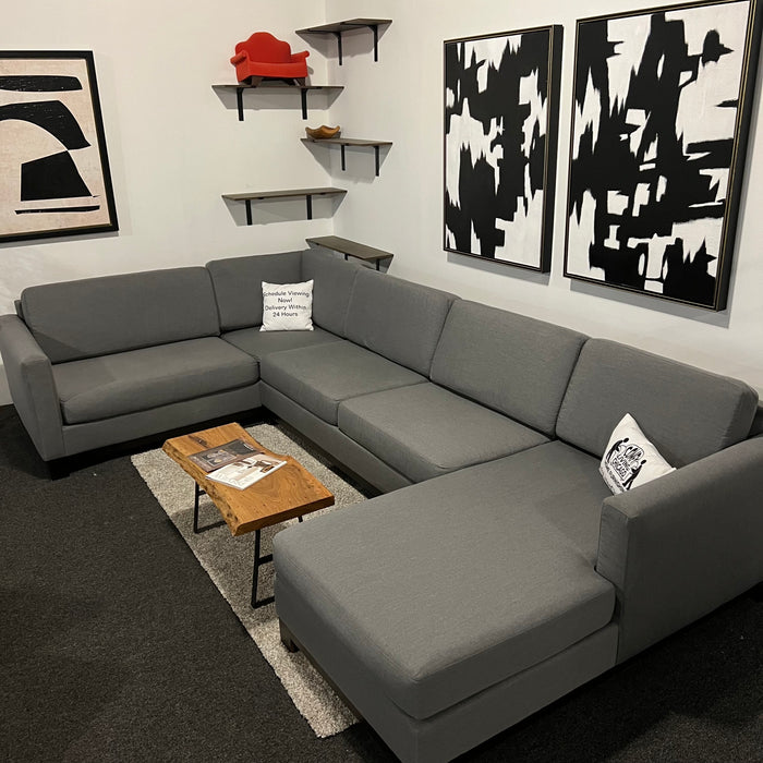 Gray 3 Piece Jonathan Louis U Shaped Sectional Couch