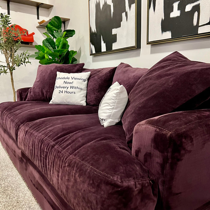 Lovely Purple Jonathan Louis Deep Sofa / Couch