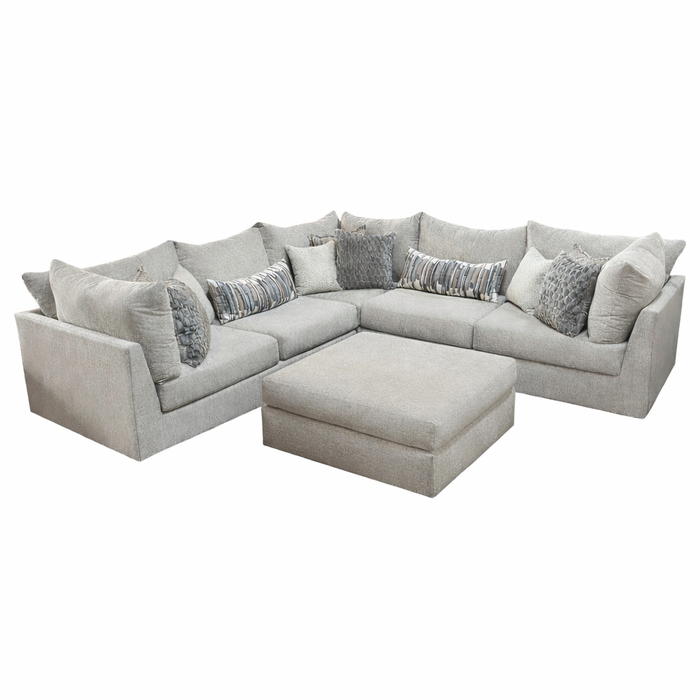 Hudson Modular 5 Piece Sectional in Cream