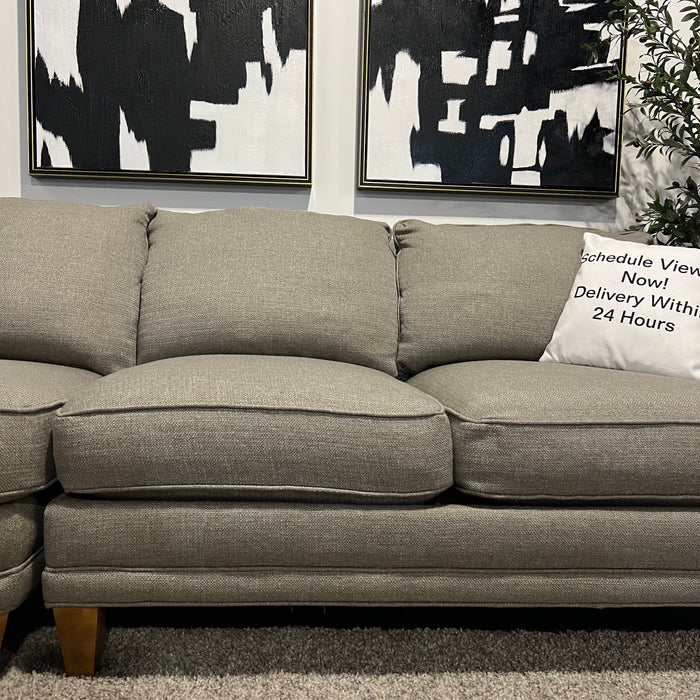 Rowe Furniture Gray Sectional with Cuddle Corner