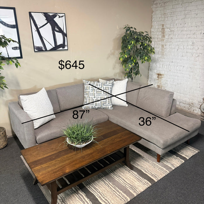 MCM Sectional with Bumper Chaise