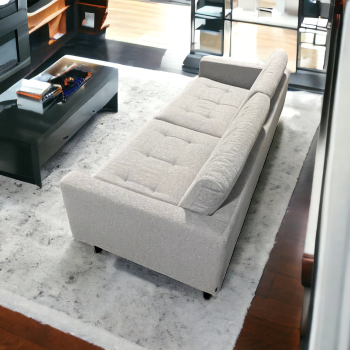 EQ3 Light Gray Tufted Couch / Sofa