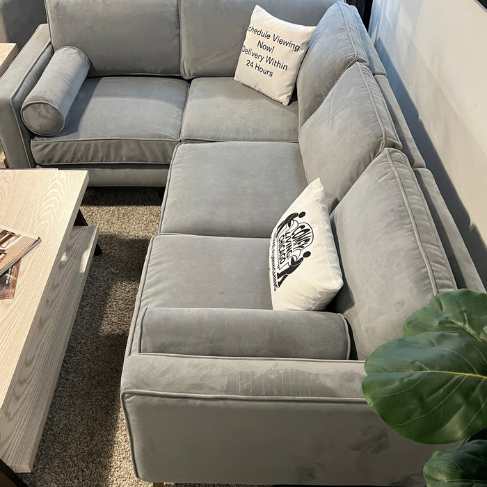 Burrow Nomad Modular Corner Sectional In Velvet Gray