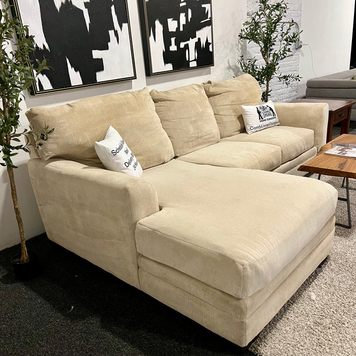 Cream Ashley 2 Piece Sectional Couch with Chaise