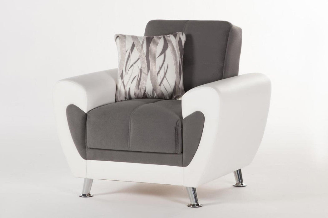 Duru Armchair (Plato Dark Gray) by Bellona