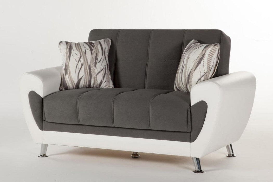 Duru Love Seat (Plato Dark Gray) by Bellona