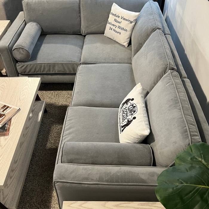 Burrow Nomad Modular Corner Sectional In Velvet Gray