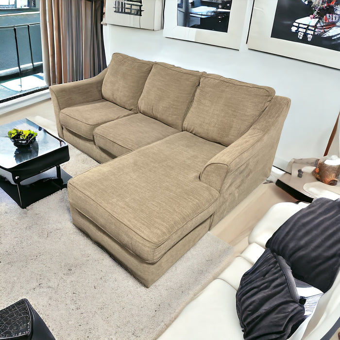 Cream Sectional Couch with Reversible Chaise