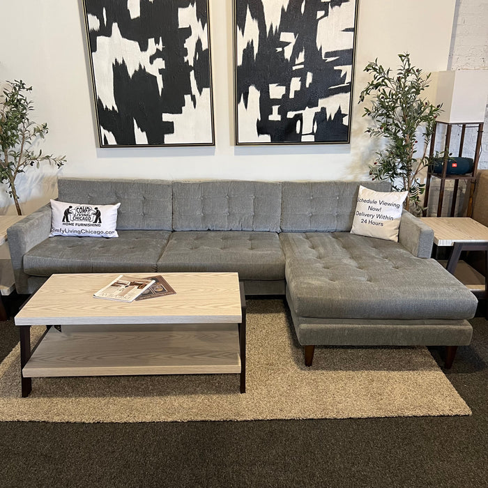 Joybird Sectional Couch with Reversible Chaise in Gray