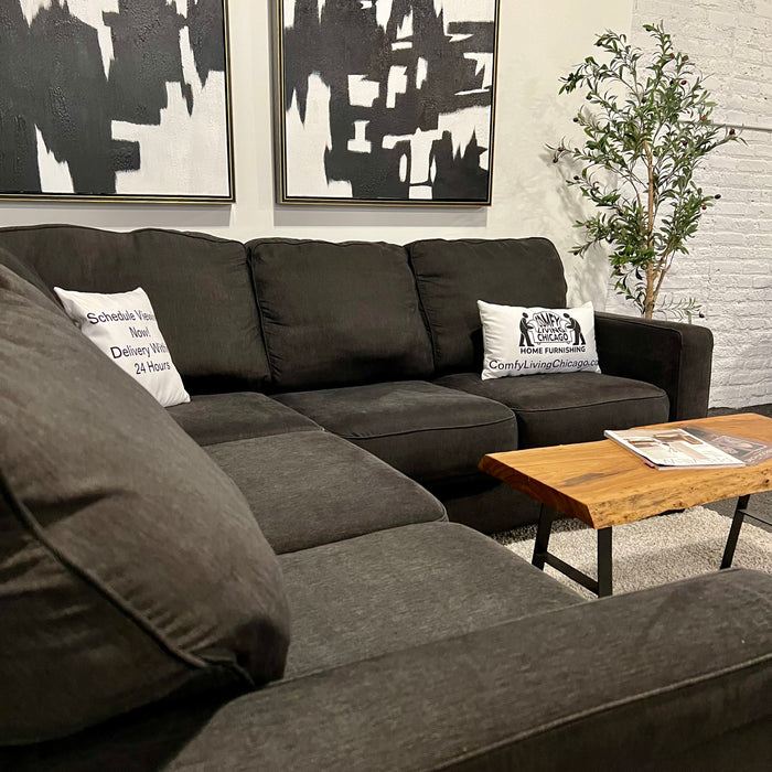 Charcoal Gray Ashley 2 Piece Sectional Couch