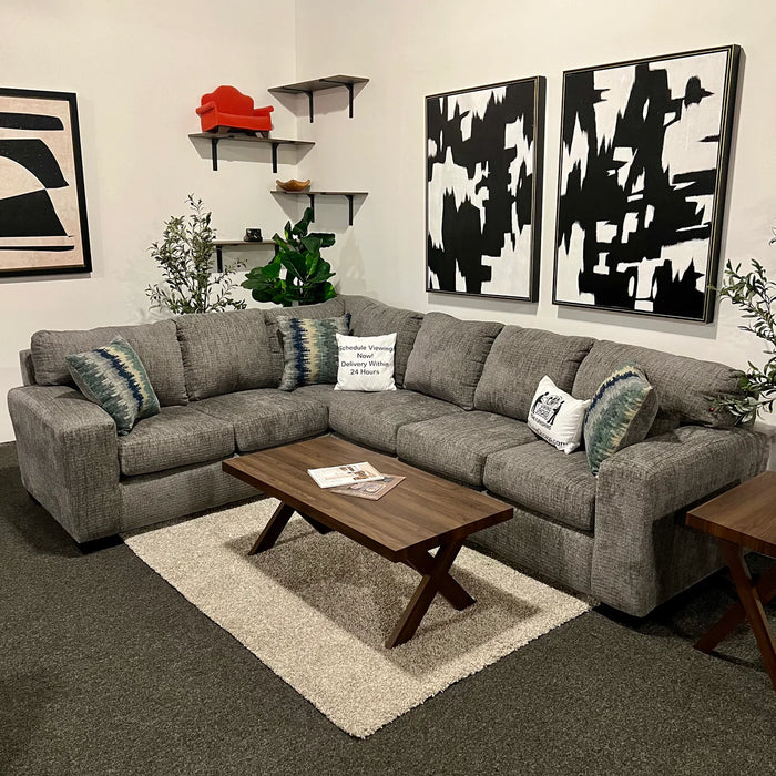 Two Piece Corner Sectional in Gray