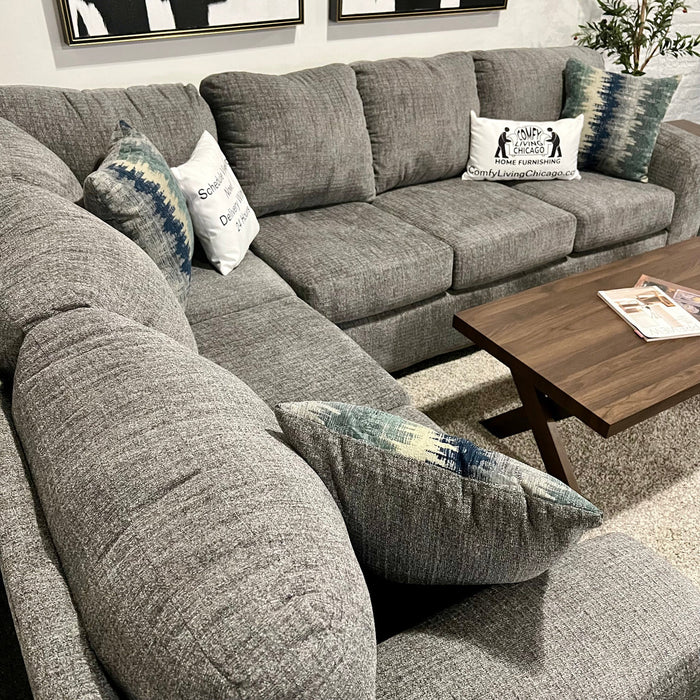 Two Piece Corner Sectional in Gray