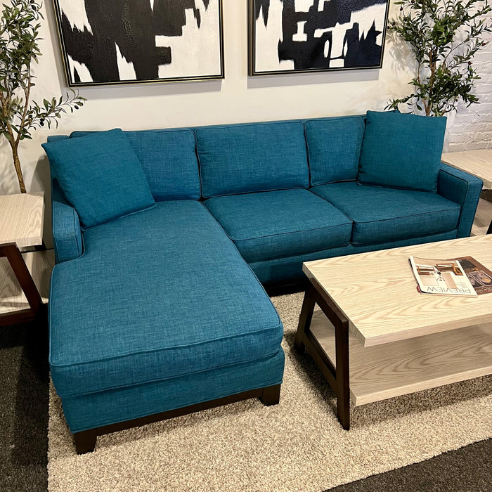 Jonathan Louis Sectional Couch with Reversible Chaise in Blue