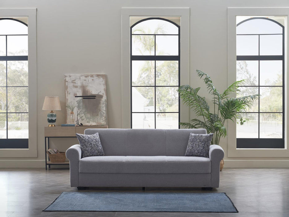 Elita S 3 Seat Sleeper Sofa (Koopsi Light Gray	 by Bellona