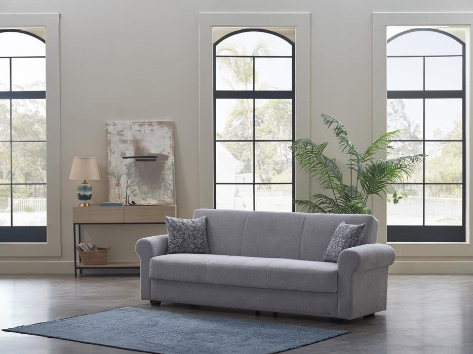 Elita S 3 Seat Sleeper Sofa (Koopsi Light Gray	 by Bellona