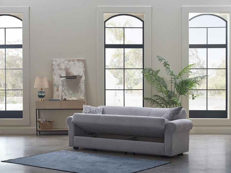 Elita S 3 Seat Sleeper Sofa (Koopsi Light Gray	 by Bellona