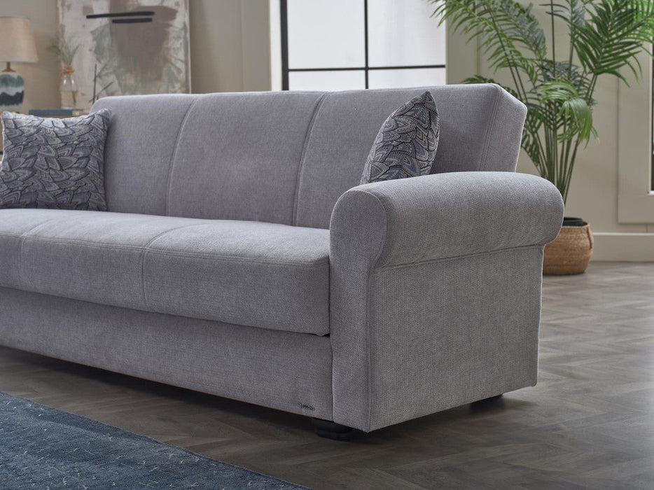 Elita S 3 Seat Sleeper Sofa (Koopsi Light Gray	 by Bellona