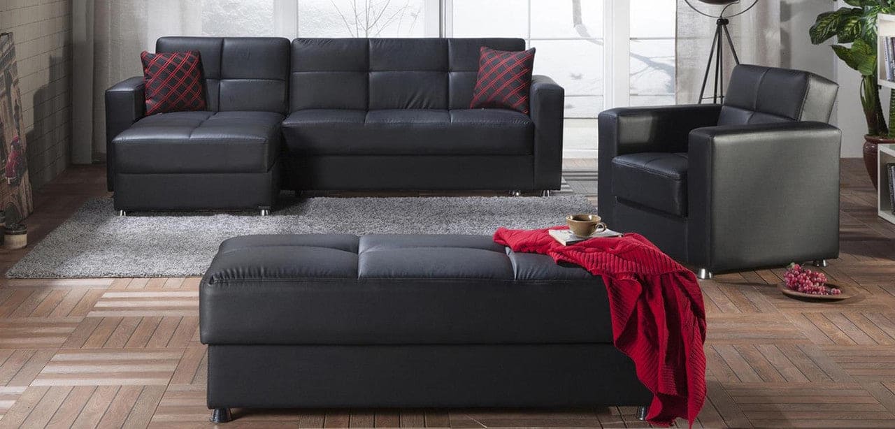 Elegant Sleeper Sectional Storage Chaise by Bellona