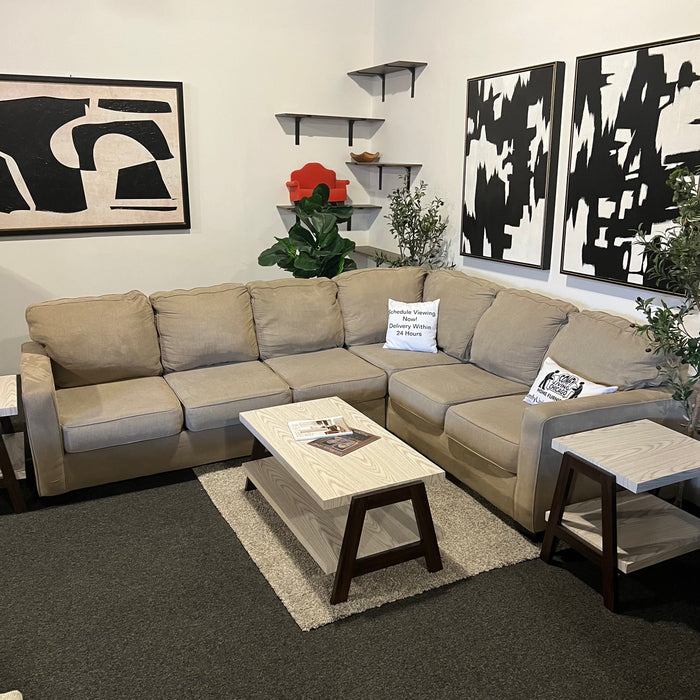 Ashley Cream Modular Lucina Corner Sectional Couch