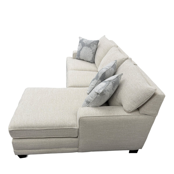 Kennedy Sectional with Right Facing Chaise in Ordona Linen
