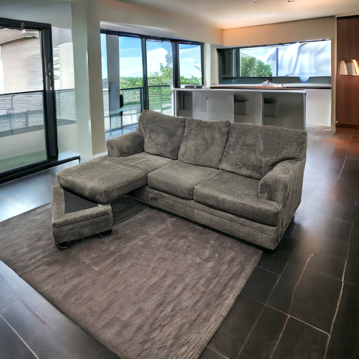 Gray Sectional Couch with Reversible Chaise