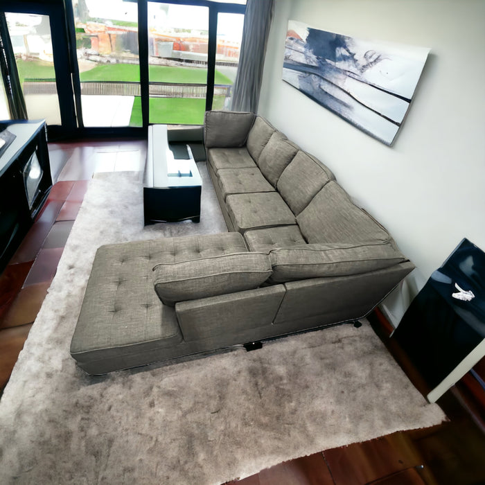 Charcoal Gray Sectional with Right Chaise