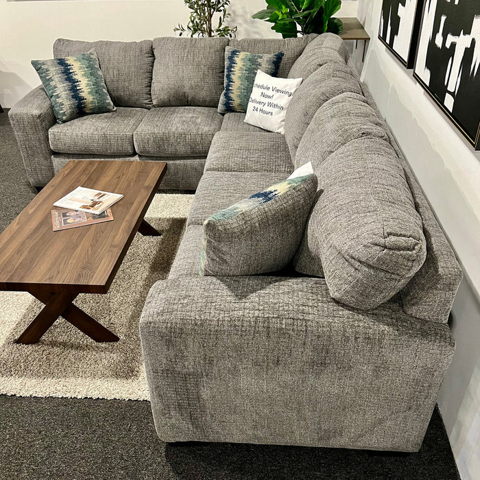 Two Piece Corner Sectional in Gray