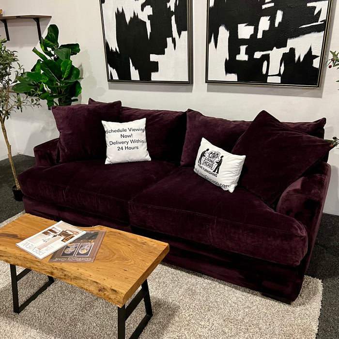 Lovely Purple Jonathan Louis Deep Sofa / Couch