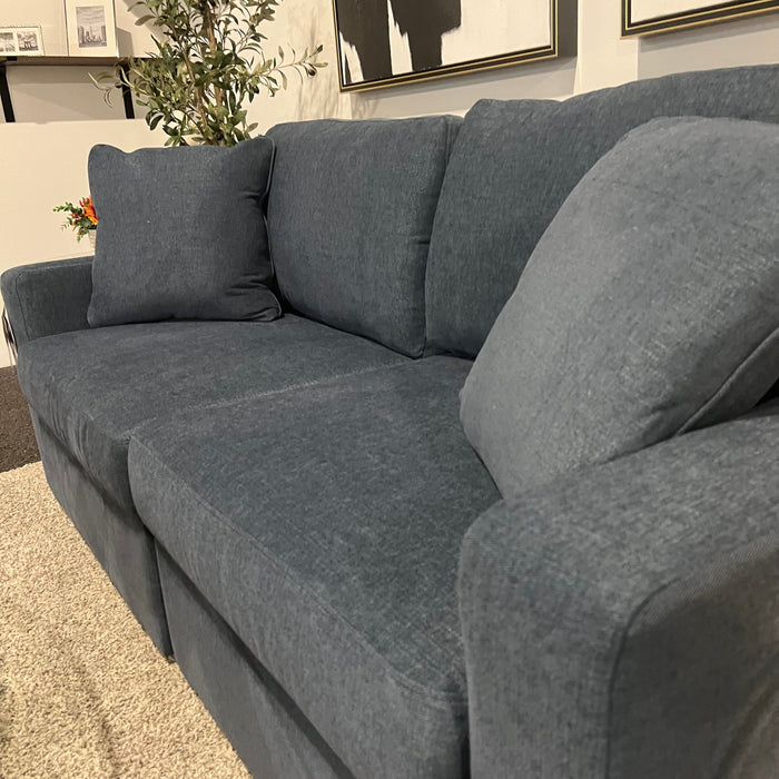 Blue Two Piece Loveseat