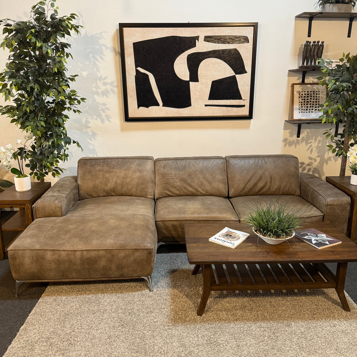 MCM Leather Sectional Sofa