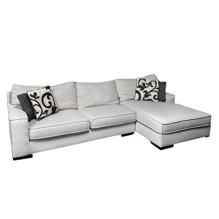2 Piece Sectional Sofa in Light Gray