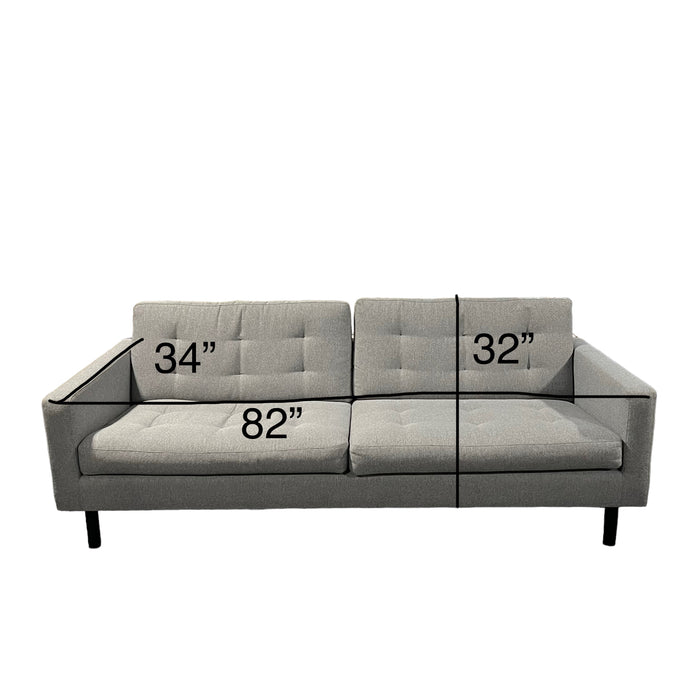 EQ3 Light Gray Tufted Couch / Sofa