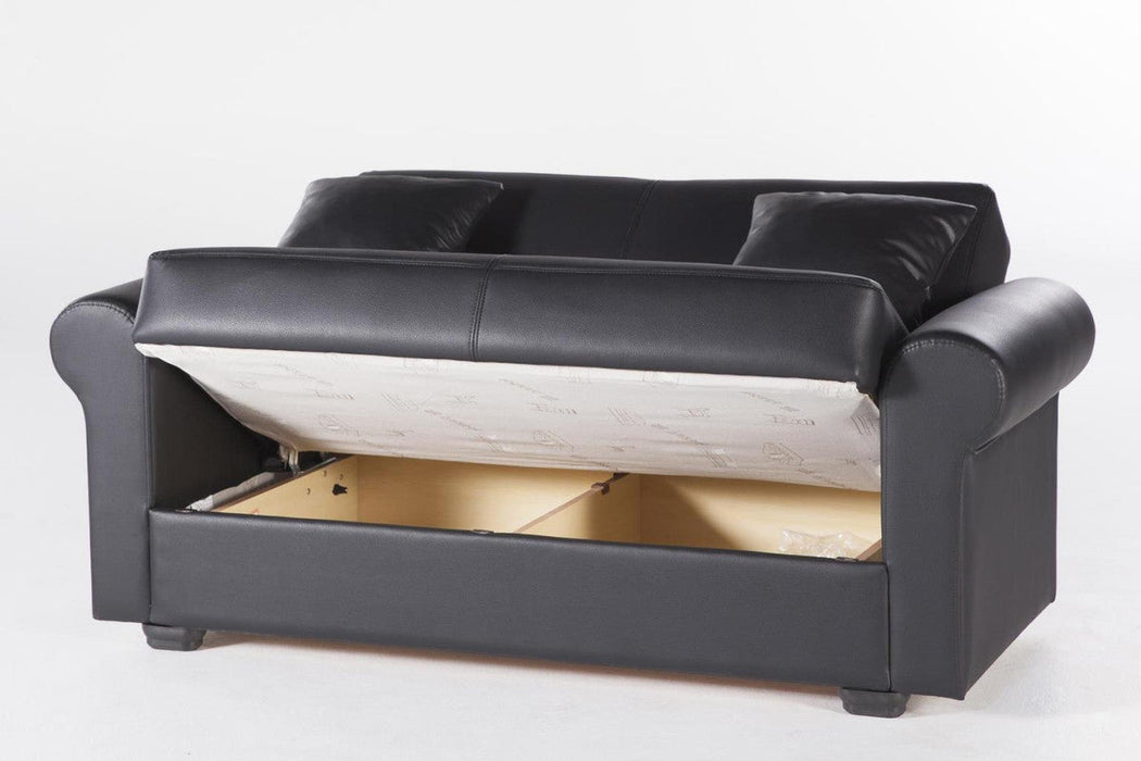 Floris Love Seat(Santa Glory Black) by Bellona