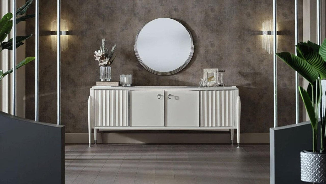 Gravita Buffet With Mirror/Gravita Marble)/ Ivory Leg         by Bellona