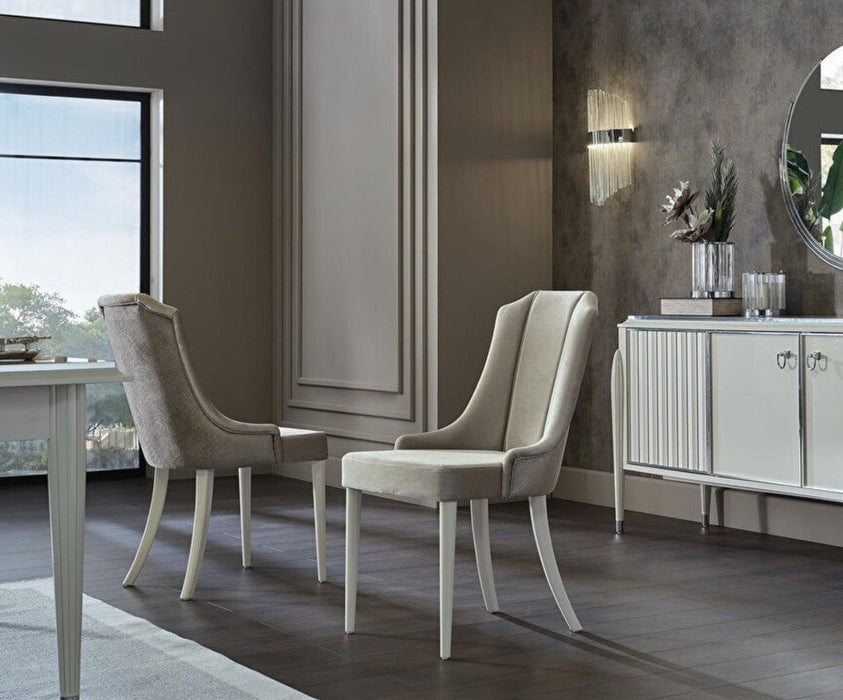 Gravita 6315 Dining Chair 2Pcs (Deren Beige)	 by Bellona