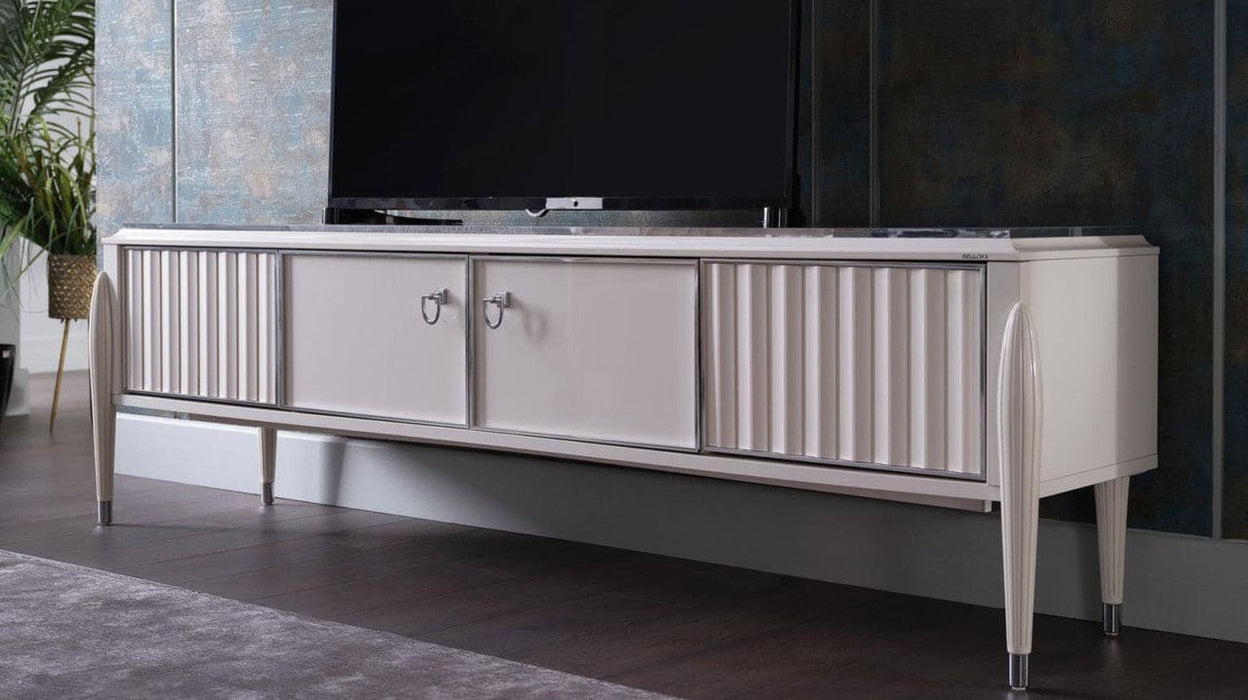 Gravita Tv Stand Ivory Leg	 by Bellona