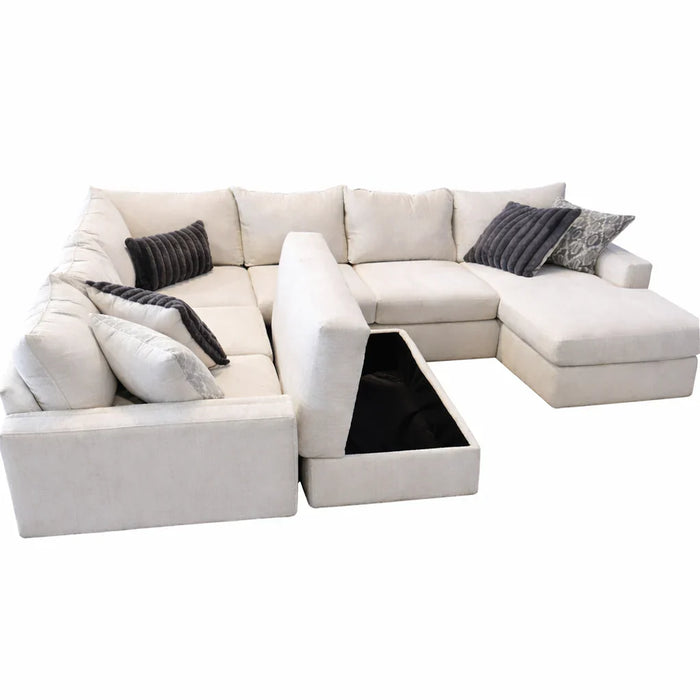 Sierra U Shape Sectional in Cream