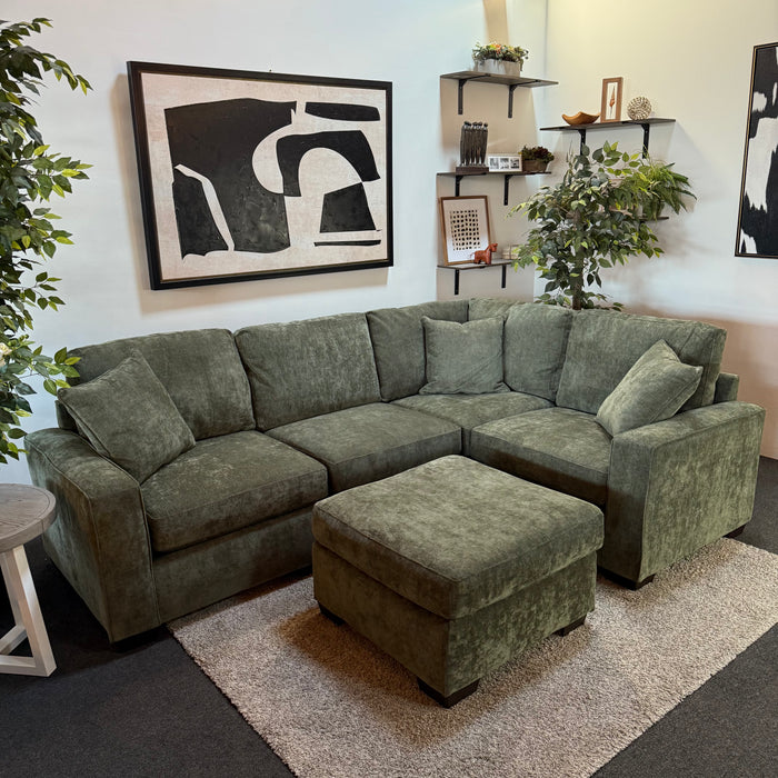 Alton Modular Sectional in Olive Green